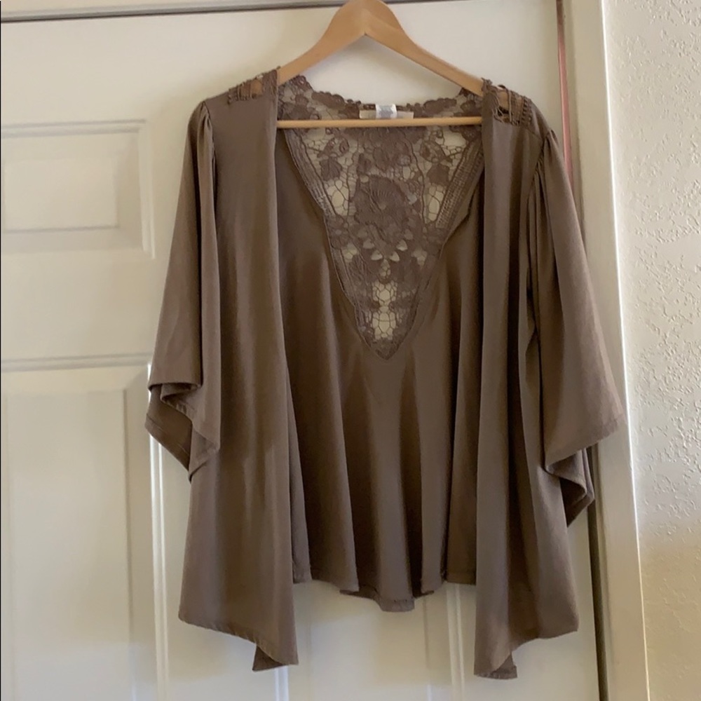 Crochet-back Shrug